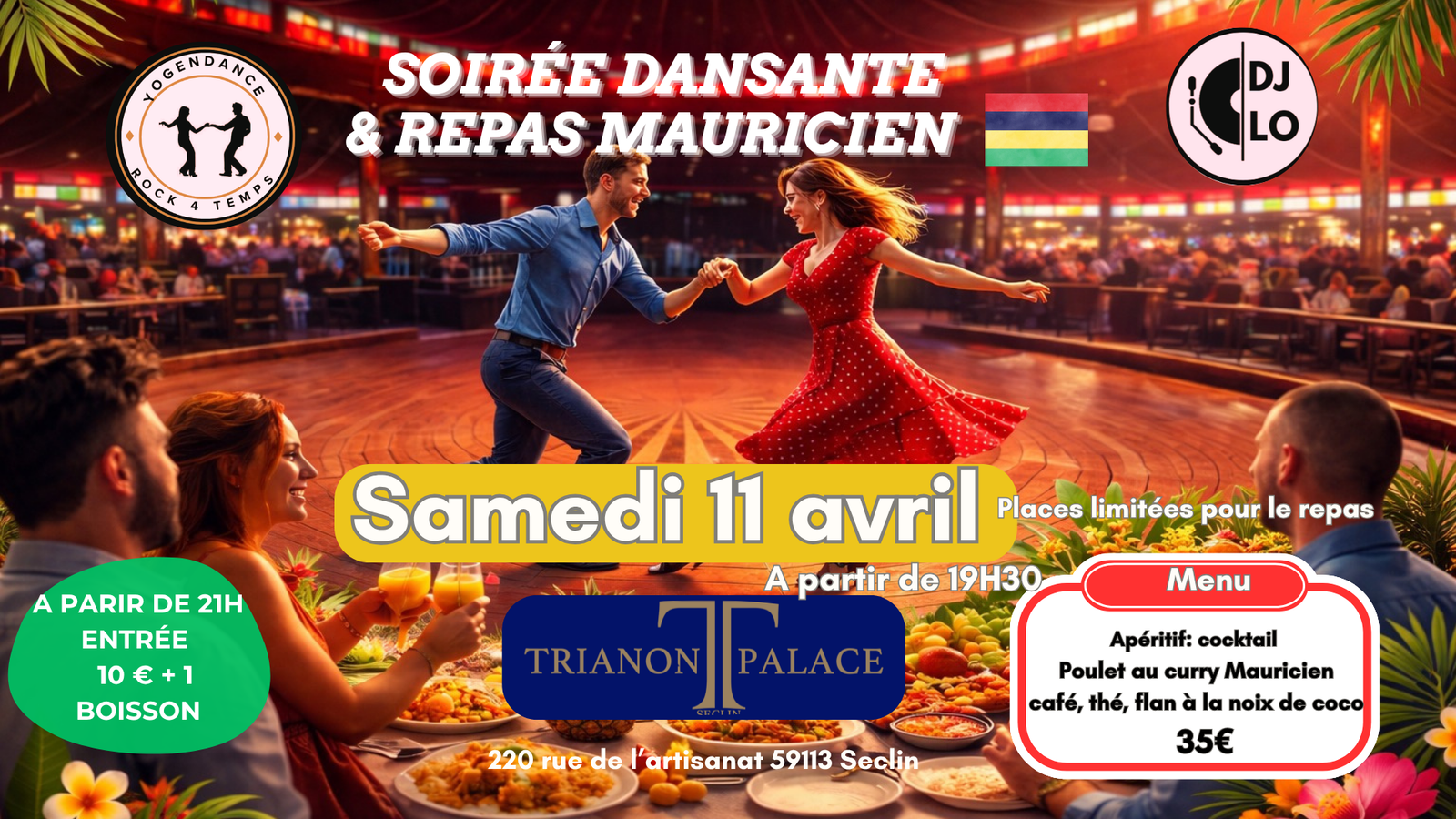 Flyer Invitation Soirée Anniversaire Moderne Festif Noir Coloré (1920 x 1080 px)-2